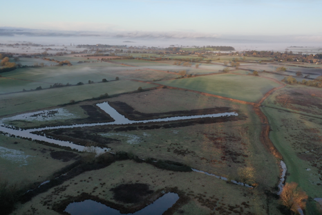 Wetland Scrapes At Elmore Esate Rewilding Land.