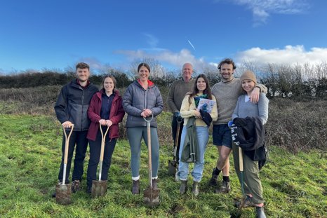 Tree Planting Volunteers At Elmore Estate Rewilding Land (1)